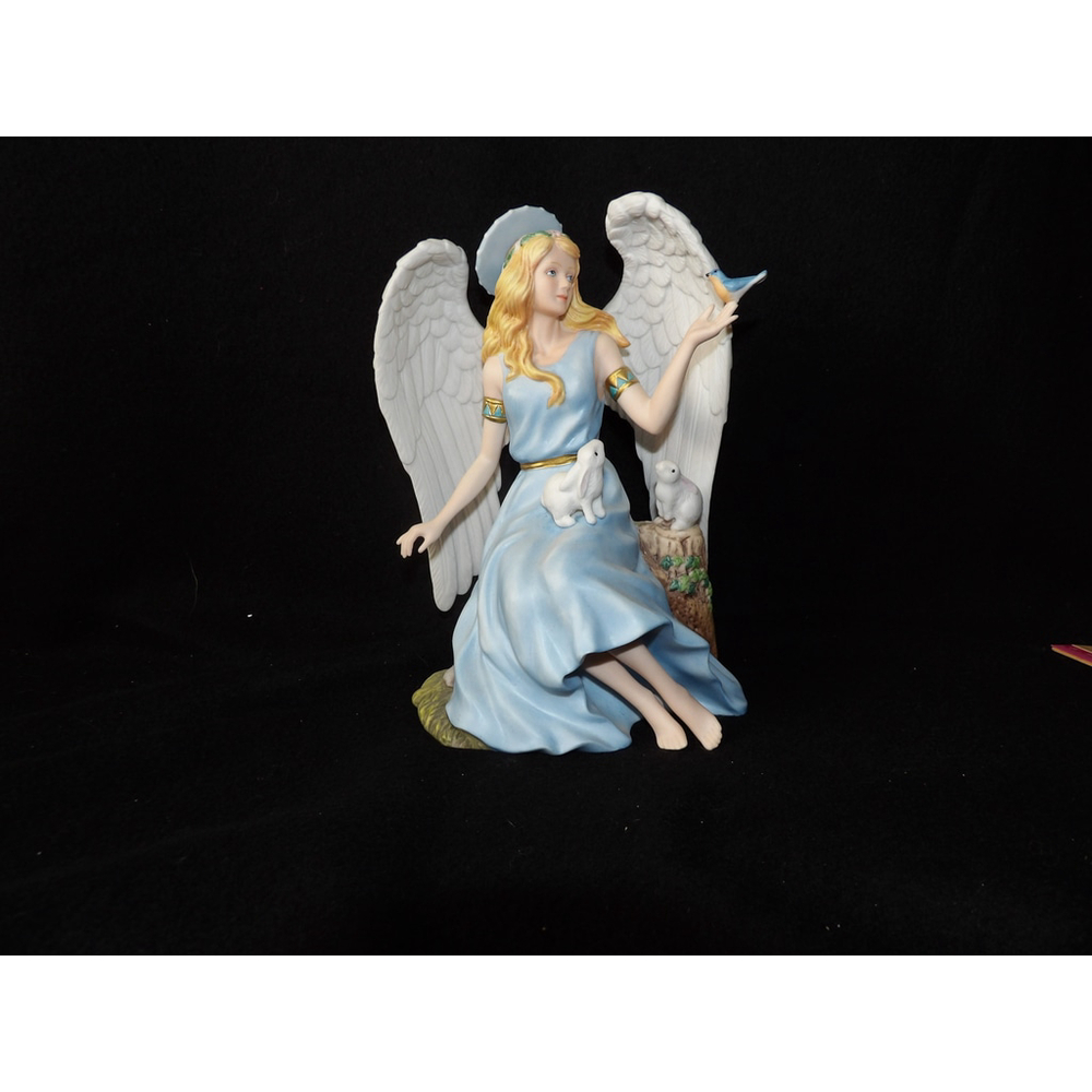 Home Interiors Angel of Kindness Figurine Blue